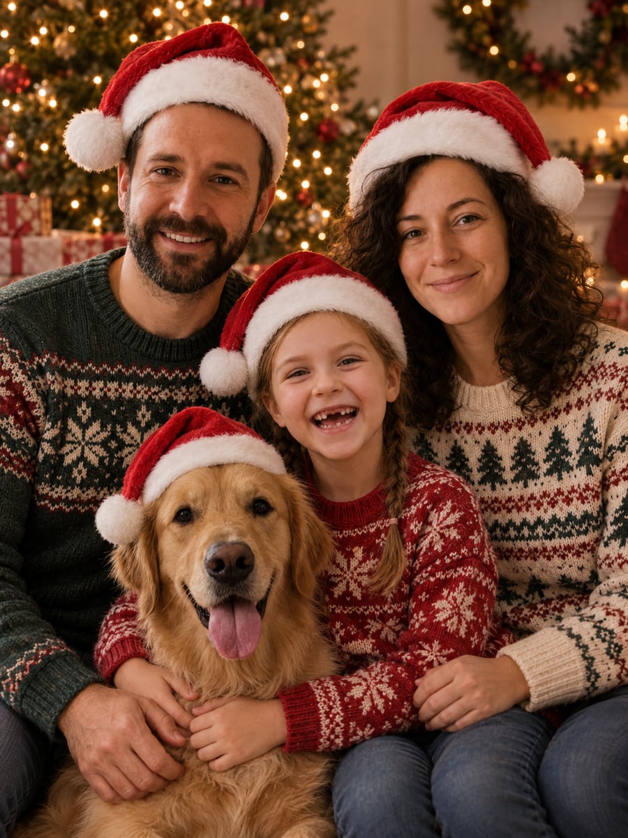 Christmas Photograph family portrait example