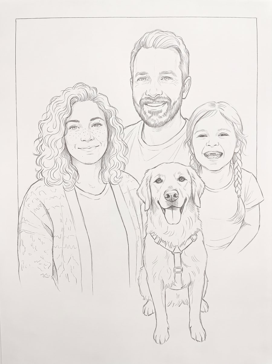 Pencil Line Drawing style example